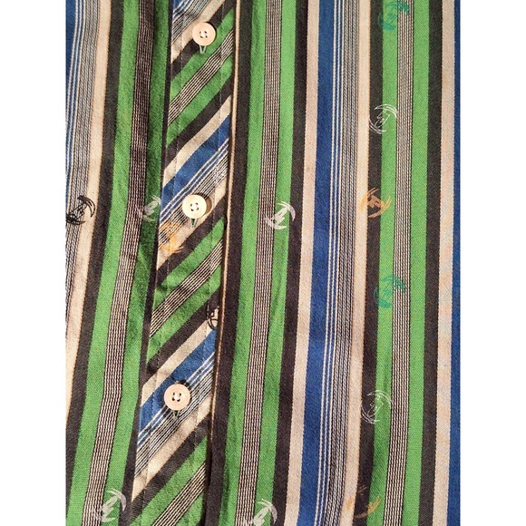 Phat Farm Men's XL Striped Button Down Long Sleeve Shirt Multicolor Pattern - Picture 6 of 8